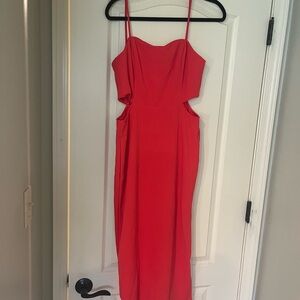 Elegant Red Sleeveless Dress